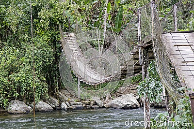 Visual track of the gold track in the Bocaina mountain range Stock Photo