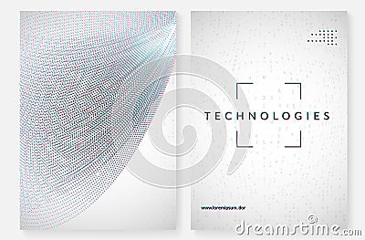 Visualization background. Technology for big data, artificial in Vector Illustration