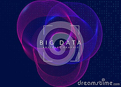 Visualization background. Technology for big data, artificial in Vector Illustration