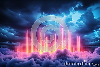Visualize Future Success Modern data-driven project timeline representation, integrating AI analytics and milestone tracking Stock Photo