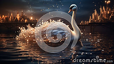 Visualize a graceful swan Stock Photo