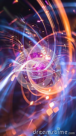 Visualize a quantum internet resistant to hacking attempts Stock Photo