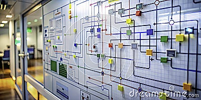 Visualize Your Workflow for Enhanced Productivity A Comprehensive Guide to Process Flow Diagrams for Business Process Stock Photo