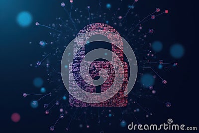 Visualizing Advanced Data Protection via Encryption Illustration Stock Photo