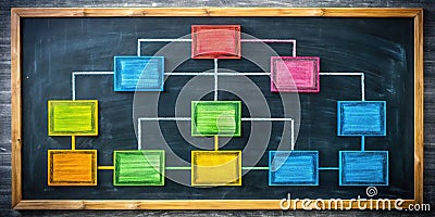 Visualizing Business Strategy A HandDrawn Flowchart for Planning Problem Solving and Innovation Stock Photo