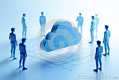 Visualizing Cloud Tech for Enhanced Application Development Stock Photo