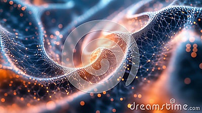 Visualizing the complexities of quantum computing in vibrant patterns of light Stock Photo