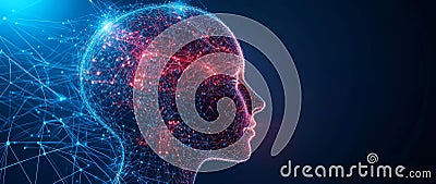 Visualizing the Convergence of Human Cognition and Digital Transformation through Interconnected Neural Networks and Stock Photo