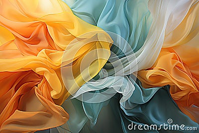 Visualizing the dynamism of life through color patterns, creating an interplay of colors and forms, an oil painting representation Stock Photo