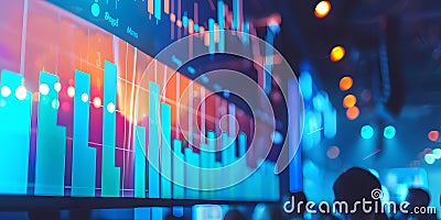 Visualizing Market Trends, Analyzing Financial Data with Interactive Charts and Graphs, Unveiling Investment Opport Stock Photo