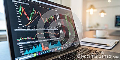 Visualizing Market Trends Interactive Financial Data Analysis on a Dynamic Forex Chart Interface for Informed Stock Photo