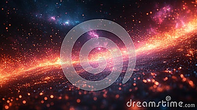 Visualizing quantum computing superposition and entanglement dynamics with generative AI Stock Photo