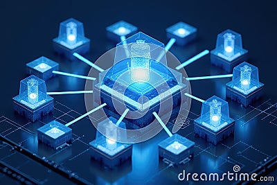 Visualizing RDP Infrastructure Hosting Stock Photo