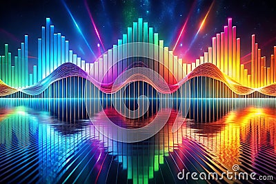 Visualizing Sound A WideAngle Look at Music Equalizer Dynamics Stock Photo