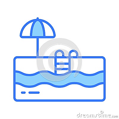 Visually appealing vector of swimming pool, editable lap pool concept Vector Illustration