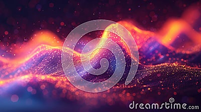 Vibrant Abstract Sound Waves Music Frequency Visual Art Stock Photo