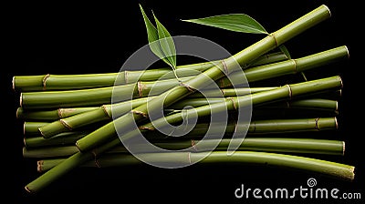 visually bamboo isolated Cartoon Illustration