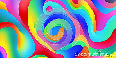 Visually breathtaking abstract compositions using digital techniques for vibrant patterns. Stock Photo
