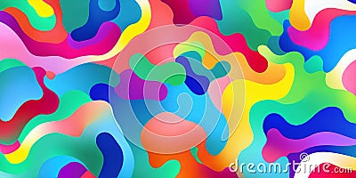 Visually breathtaking abstract compositions using digital techniques for vibrant patterns. Stock Photo