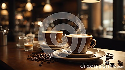 The artistry and details of expertly brewed coffee Stock Photo