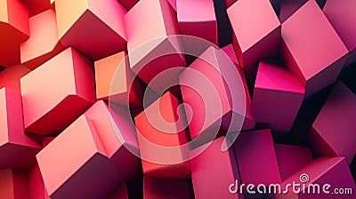 Visually rich geometric 3D background featuring layered shapes that create depth, Generated AI Stock Photo