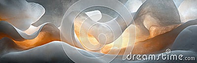 Translucent Layered Effects: A Dynamic and Complex Composition of Overlapping Shapes and Textures, Evoking Creativity an Stock Photo