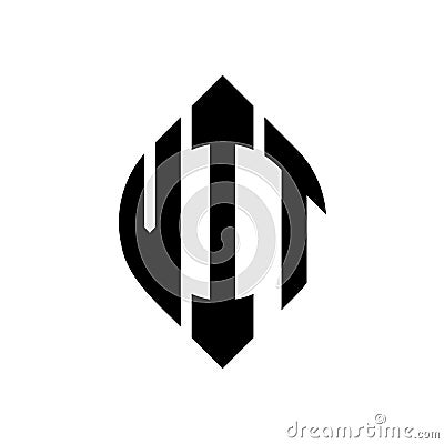 VIT circle letter logo design with circle and ellipse shape. VIT ellipse letters with typographic style. The three initials form a Vector Illustration