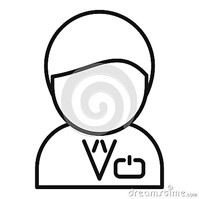 Vitae trade hr icon outline vector. Review crew deal Vector Illustration