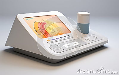 Vital Metric Analyzer Isolated On Transparent Background. Stock
