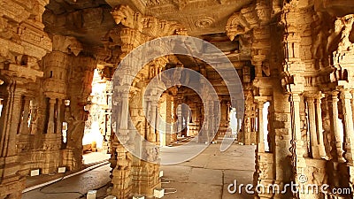 Vitalatempel Hampi Karnataka India stock video Vitalatempel Hampi Karnataka India stock video