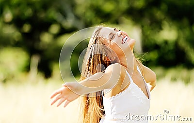 Vitality wellness woman Stock Photo