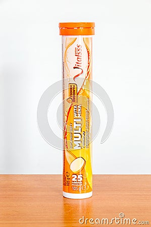 Vitalss plus multivitamin effervescent tablets Editorial Stock Photo