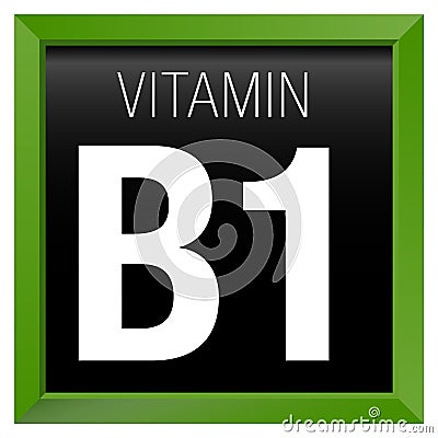 VITAMIN B1 Icon - Chemistry Vector Illustration