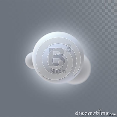 Vitamin B3 icon Vector Illustration