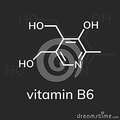 Vitamin b6 or pyridoxine Vector Illustration