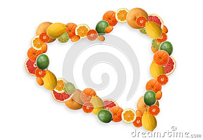 Vitamin C heart Stock Photo