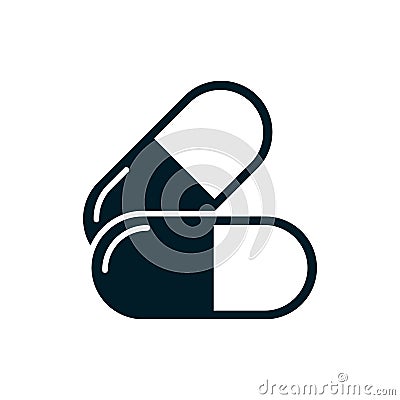 Vitamin capsule icon Vector Illustration