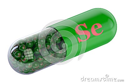 Vitamin capsule Se selenium Stock Photo