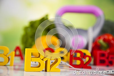 Vitamin concept, Health and fitness concept Stock Photo