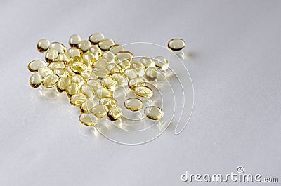 Vitamin D Gel Caps Stock Photo