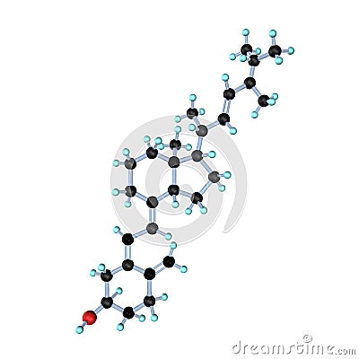 Vitamin D2, Ergocalciferol, Molecule Stock Photo