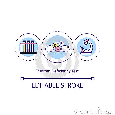 Vitamin deficiency test concept icon Vector Illustration