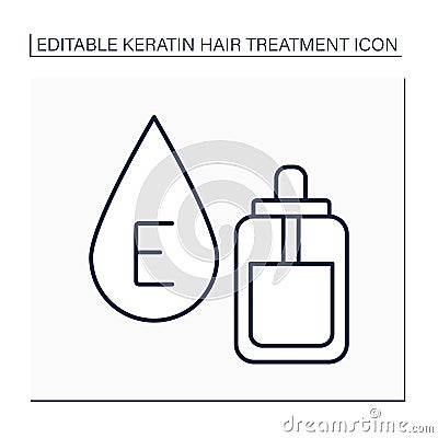 Vitamin E line icon Vector Illustration