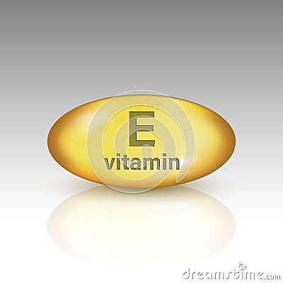 Vitamin E. vitamin drop pill Stock Photo