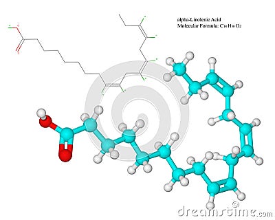 Vitamin F - omega-3 fatty acid (ALA) Stock Photo