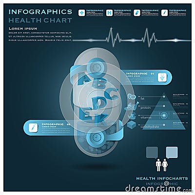 Vitamin Pill Capsule Health And Medical Infographic Infocharts Vector Illustration