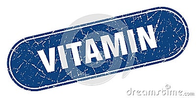 vitamin sign. vitamin grunge stamp. Vector Illustration