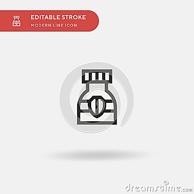 Vitamin Simple vector icon. Illustration symbol design template for web mobile UI element. Perfect color modern Vector Illustration