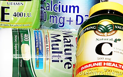 Vitamin Supplements Editorial Stock Photo