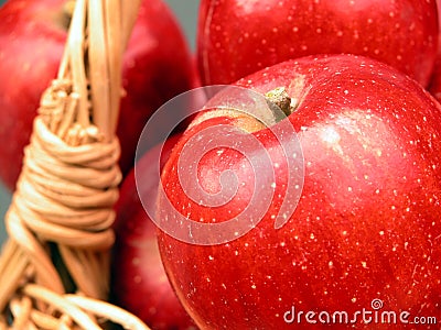 Vitamins basket - apples 2 Stock Photo